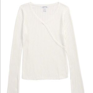 Nordstrom 1901 Kids' Faux Wrap
Ribbed Sweater (Big Girl) || XL 14 - 16